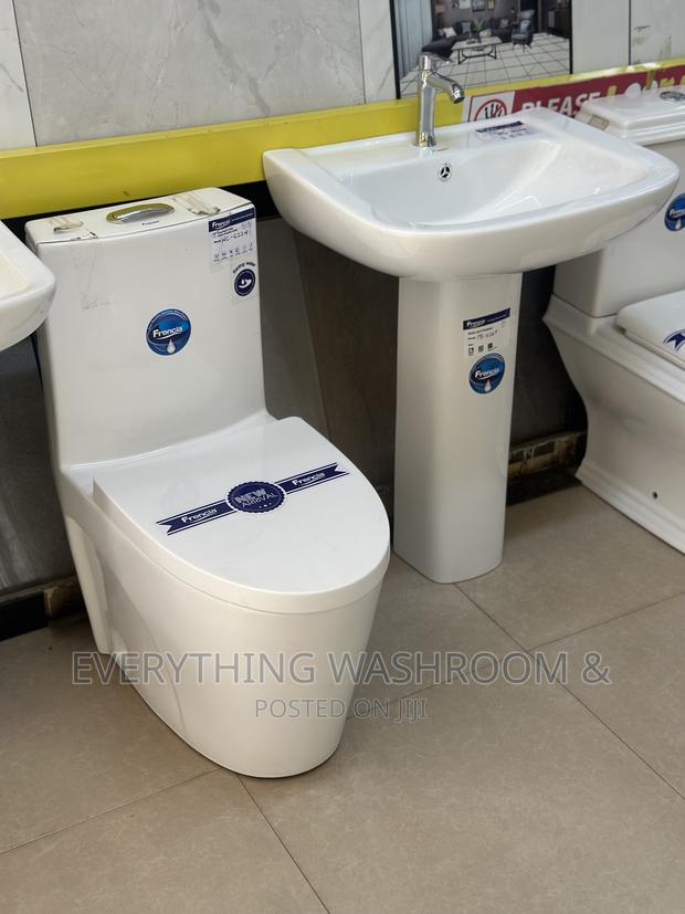 Frencia One Piece WC and Basin Complete_close Couple WC Set · Photo 1