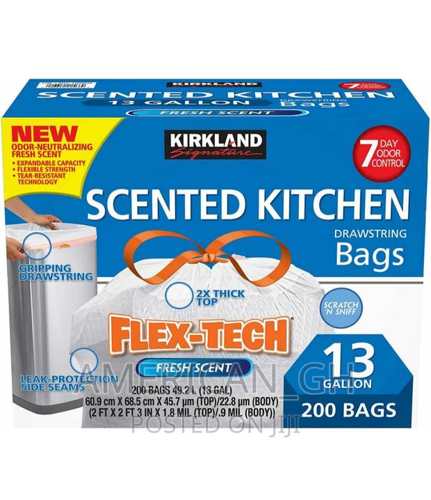 Kirkland Signature Flex-Tech 13-Gallon Kitchen Trash Bags · Photo 1