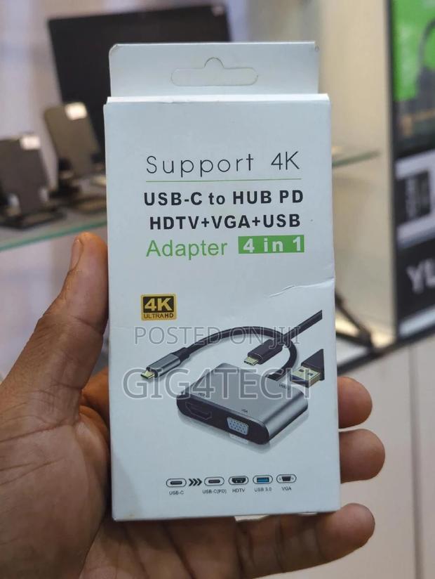 4 in 1 Type-C to VGA HDMI USB Adapter · Photo 1