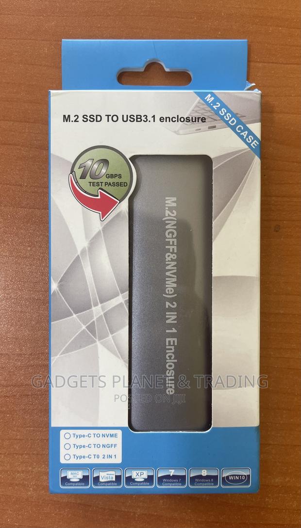 M2 (Ngff Nvme) to USB 3.1 SSD 2 in 1 Enclosure · Photo 1