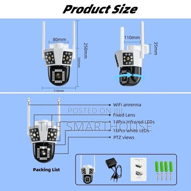 Smart Triple Lens CCTV Camera (Plus Free 128G Memory Card) · Photo 8