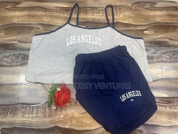 Elegant Spaghetti Hand Crop Top and Short · Photo 1