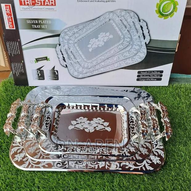 3 Set Tristar Stainless Steel Trays · Photo 3