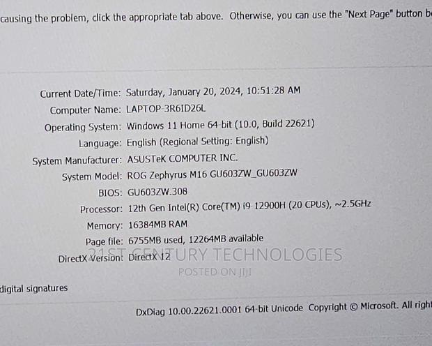 Laptop Asus ROG Zephyrus M16 GU603HR 16GB Intel Core I9 SSD 1T · Photo 6