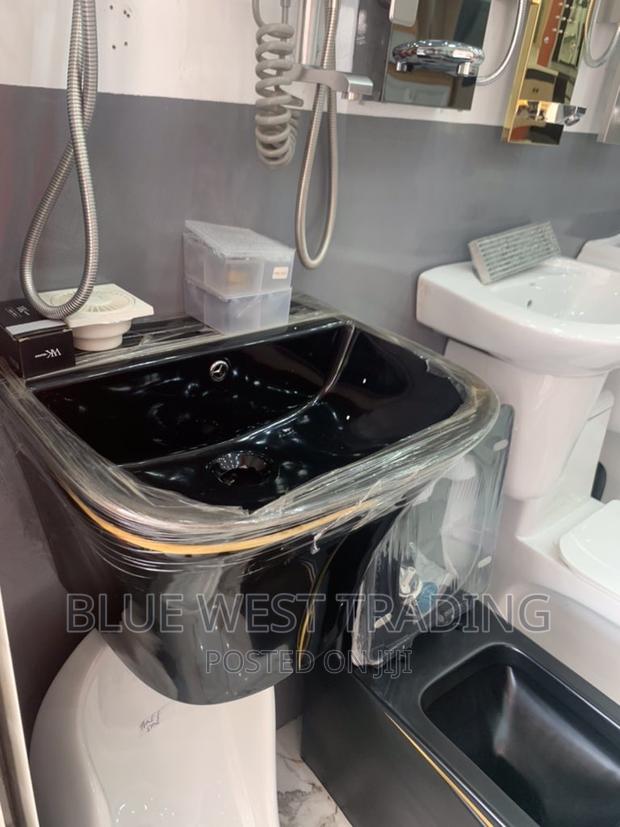 Black Master Bedroom Water Closet and Wall Hung Basin · Photo 2
