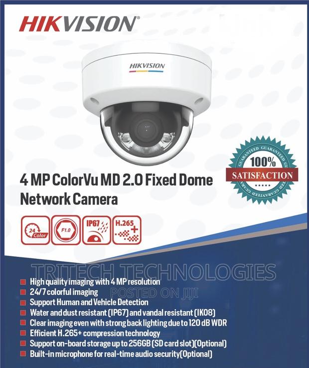 Hikvision 4MP Colorvu Ds-2cd1147g2-L Dome Network IP Camera · Photo 2
