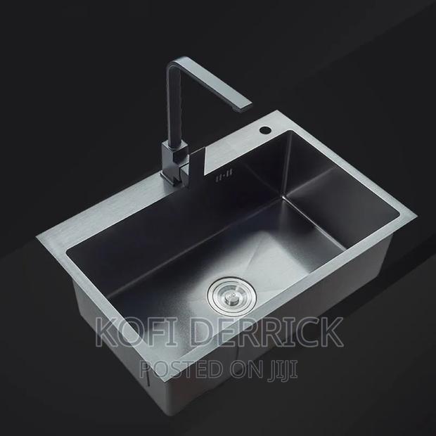Single Bowl Kitchen Sink Black(60x45cm)
