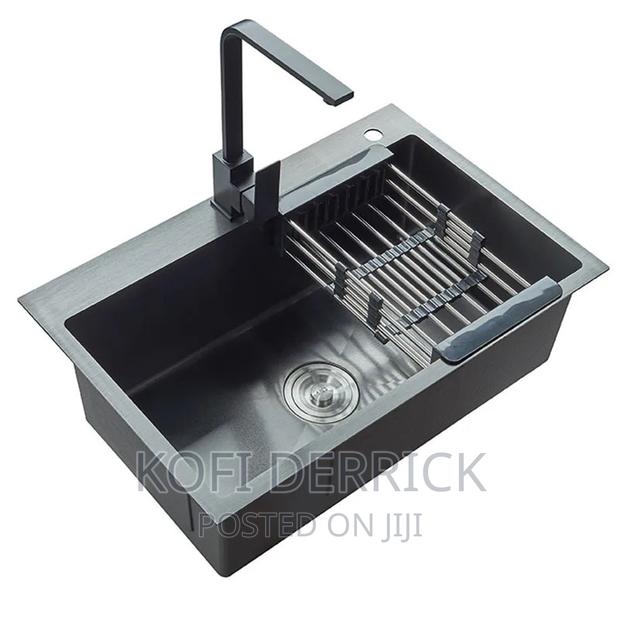 Single Bowl Kitchen Sink Black(60x45cm) · Photo 6