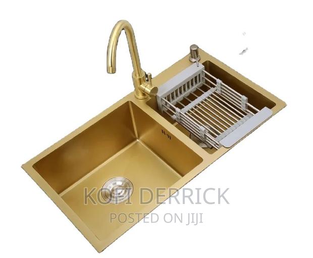 Double Kitchen Sink. Gold(78x43cm) · Photo 2
