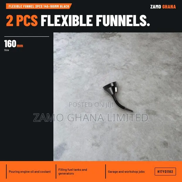 Flexible Funnel 2Pcs 145-160Mm Black - H17YD1102 · Photo 1