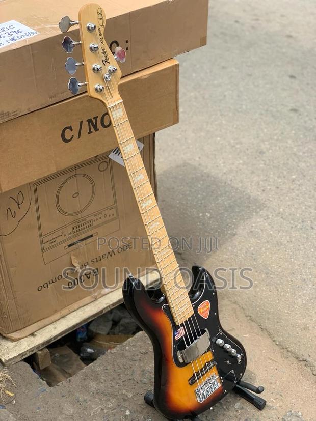 Fender Active Jazz Bass Guitar (Black-red) · Photo 3