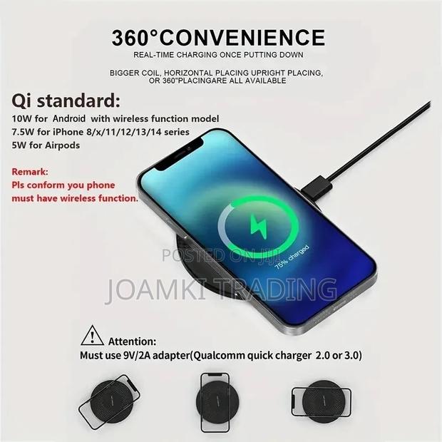 60-100w Wireless Fast Charger Pad 4 iPhones /Android Phones · Photo 5