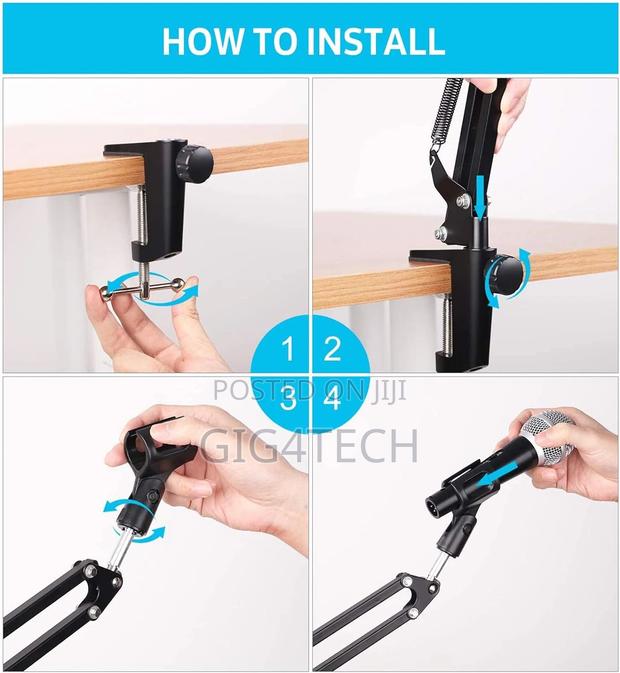 Desktop Mic Stand Microphone Boom Arm · Photo 4