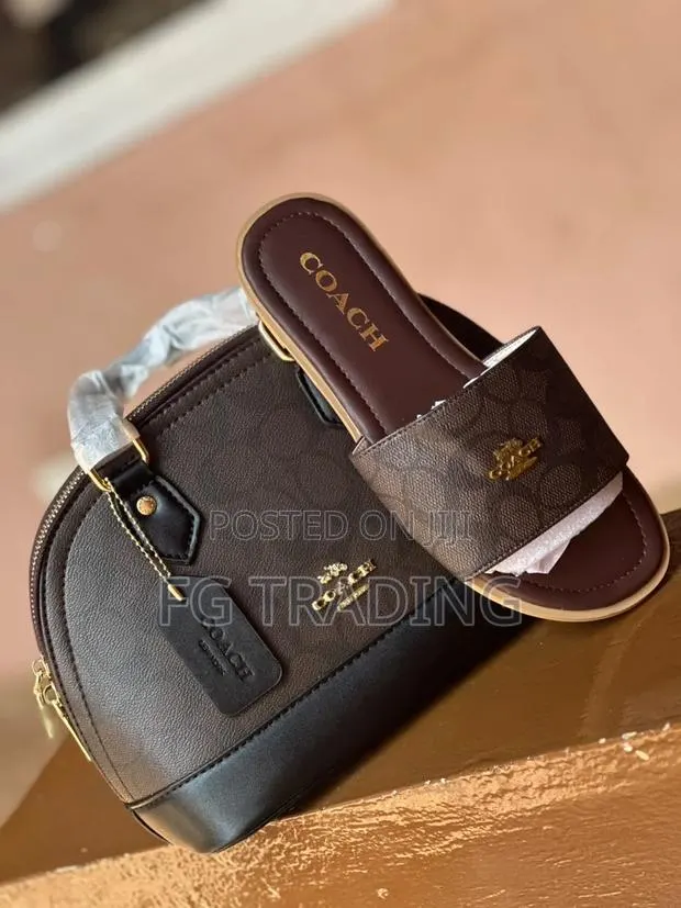 Coach Bag + Slippers _ Coffee Brown Bag + Slippers · Photo 1