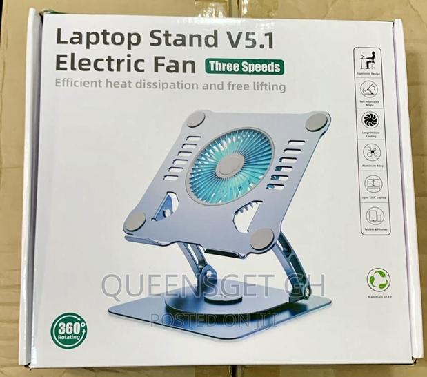 Rotating Laptop Stand With Single Cooling Fan · Photo 1