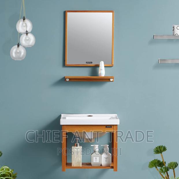 Cabinet Basin With Mirror- Brown · Photo 2