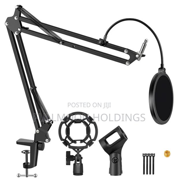 Adjustable Microphone Stand Suspension Boom Scissor Arm Mic · Photo 1