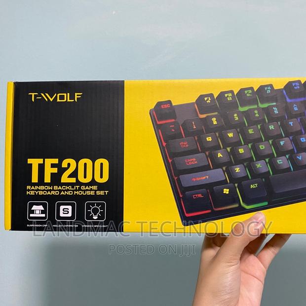 TF200 Wired USB Keyboard Mouse Luminous Keyboard and Mouse · Photo 1