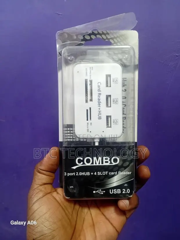 3in1 Combo Port 2.0 Hub + 4 Slot Card Reader · Photo 1