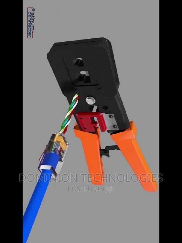 Rj45 Pass Through Connectors Crimping Tool Cat6 Cat5 · Photo 2
