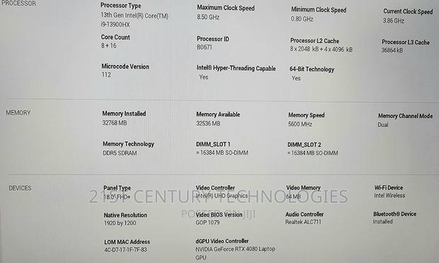 Laptop Dell Allienware M18 R1 32GB Intel Core I9 SSD 1T · Photo 7