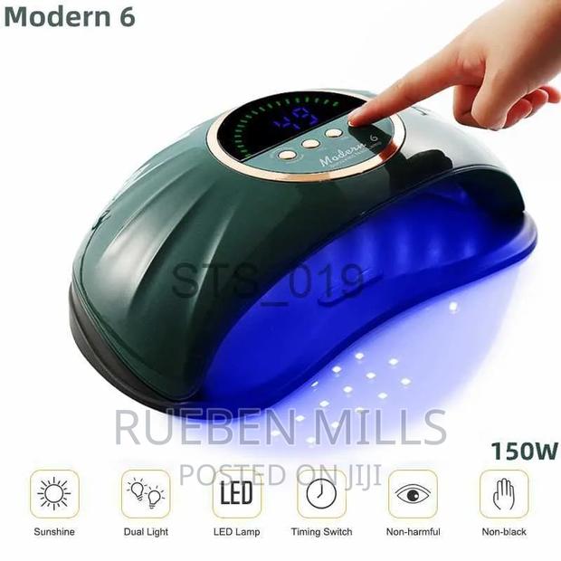 New Modern 6 UV LED Lamp Nails Dryer Machine Green · Photo 2