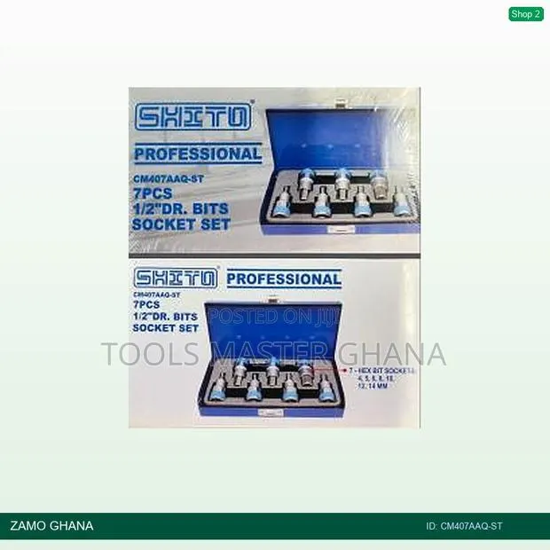 7pcs 1/2inch Dr Bits Socket Set Shito - Cm407aaq-St · Photo 1
