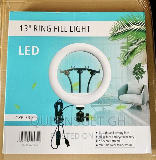 13 Inches Ring Light + Stand · Photo 1