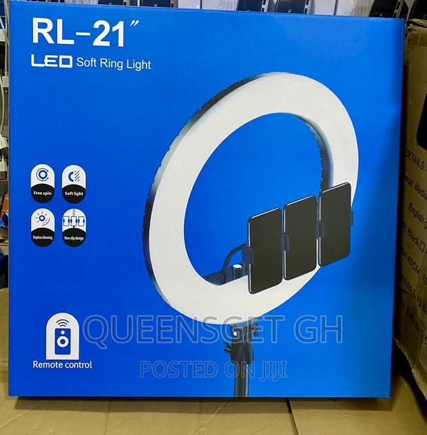 21 Inches Ring Light + Bag + 3 Holders + Stand + Remote · Photo 2