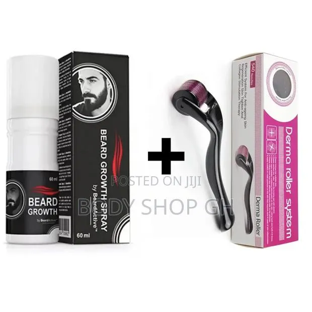 Beard Growth Spray + Derma Roller Combo Pack for Beard Grow · Photo 1