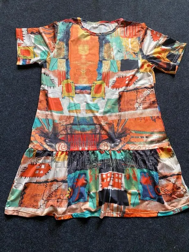 Women Dress Ladies Skirt Printed Literary Mid Length · Photo 1
