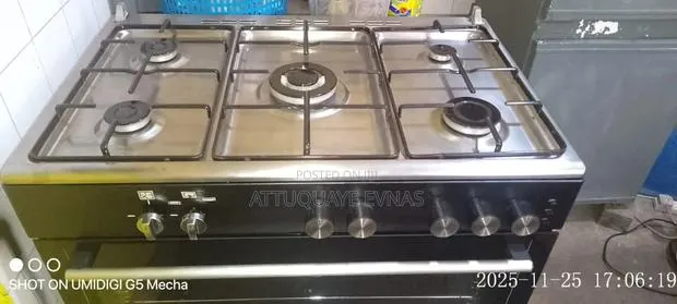 Slightly Use Simfer 5 Burner Standing Cooker, Oven Full, Gas