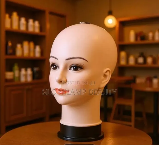 Professional Bald Mannequin Head for Wig Making-Soft PVC Training Head · Photo 1