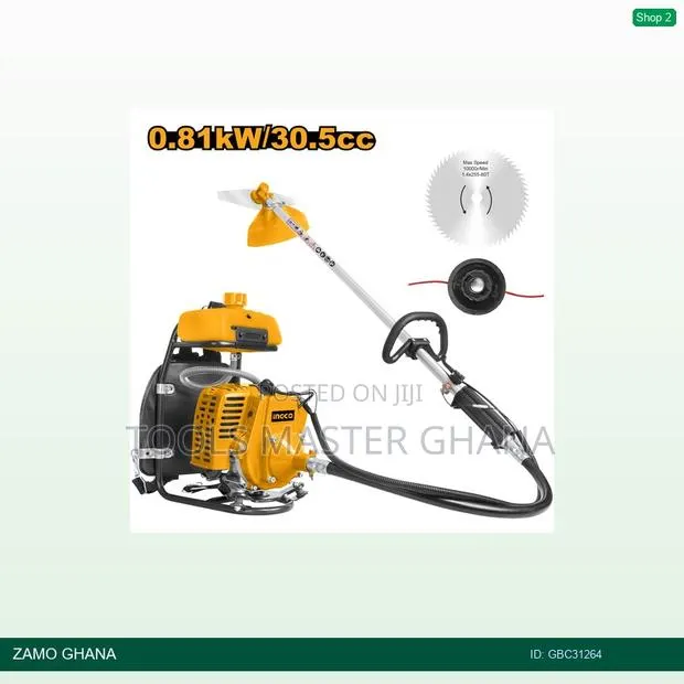 Gasoline Grass Trimmer and Bush Cutter 0.81kw - Gbc31264 · Photo 1