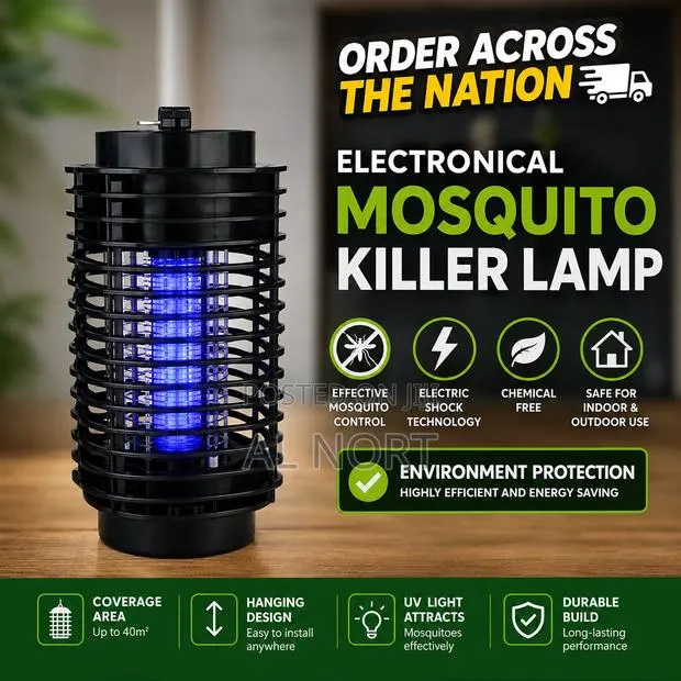 HK-1107 – Electronic Mosquito Killer Lamp – Black · Photo 1