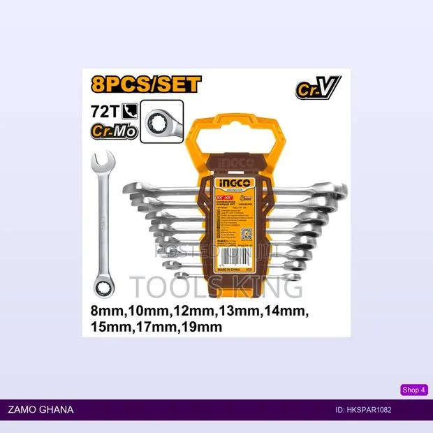 8 PCS Ratchet Spanner - Hkspar1082 · Photo 1