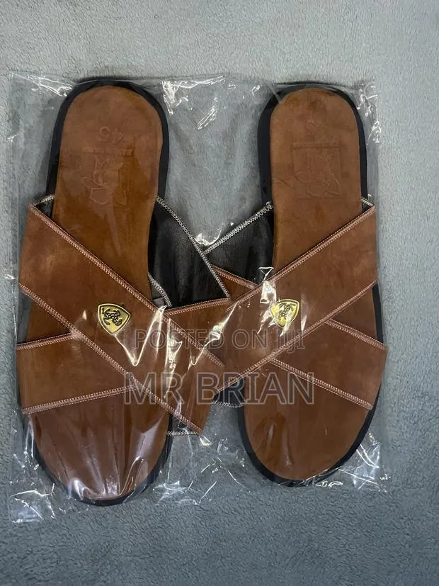Leather Jean Slippers Available for Sale · Photo 1
