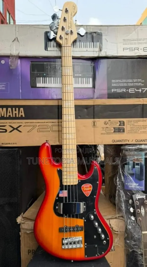 Fender Jazz Active Bass Guitar In A Sunburst Finish. · Photo 1