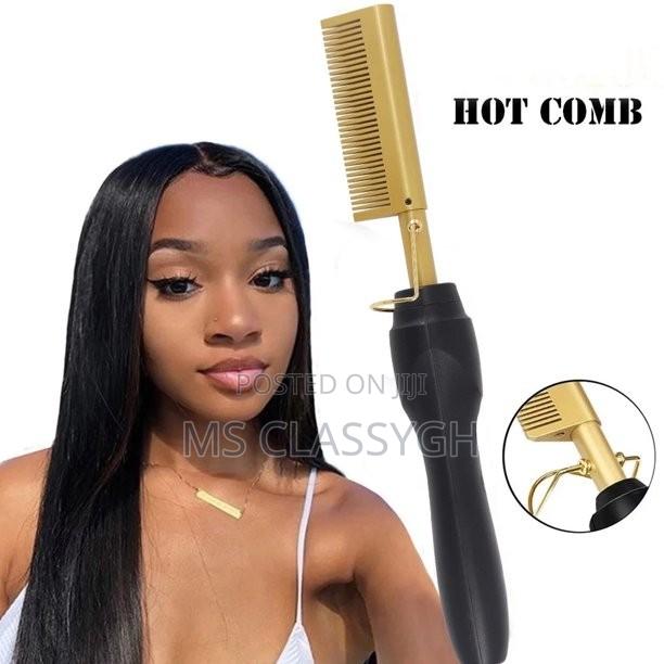 2 in 1 Electric Hot Comb Hair Straightener Curler · Photo 1