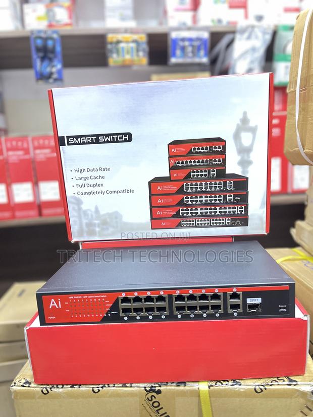 Ai 16port Smart Gigabit Poe Switch +2uplink and +1 SFP · Photo 1