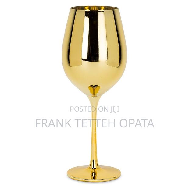 Golden 6pcs Wine Glasses
