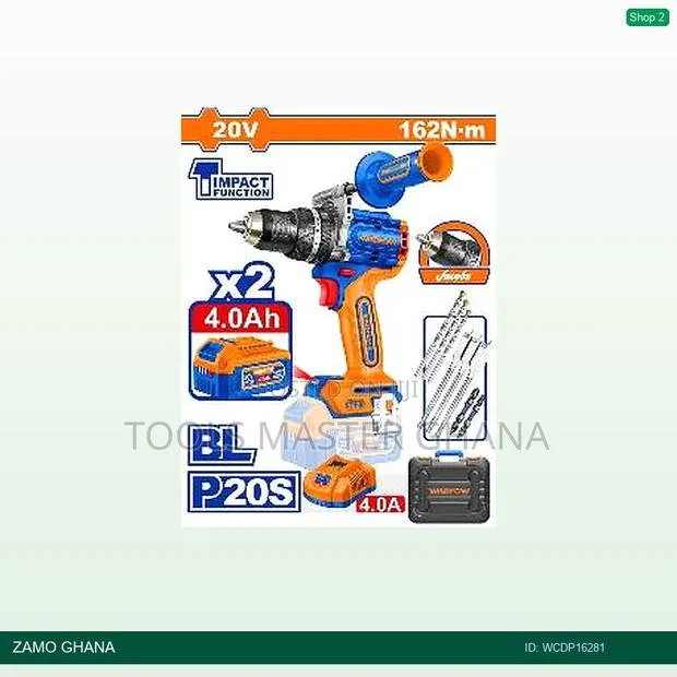 Brushless Cordless Impact Drill - Wcdp16281 · Photo 1