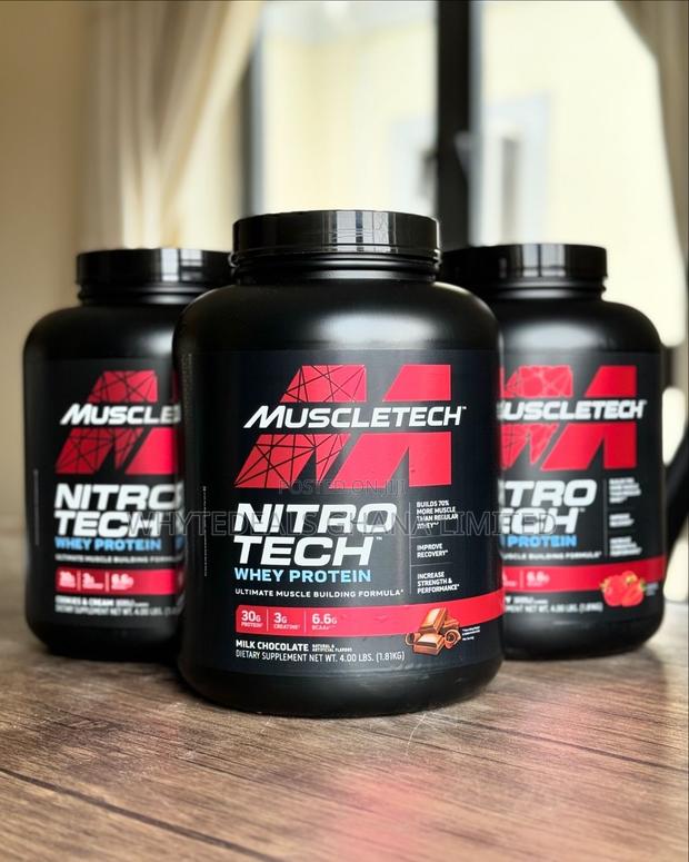 Nitrotech Whey Protein For Muscle Growth Glowing Skin 4lbs · Photo 1