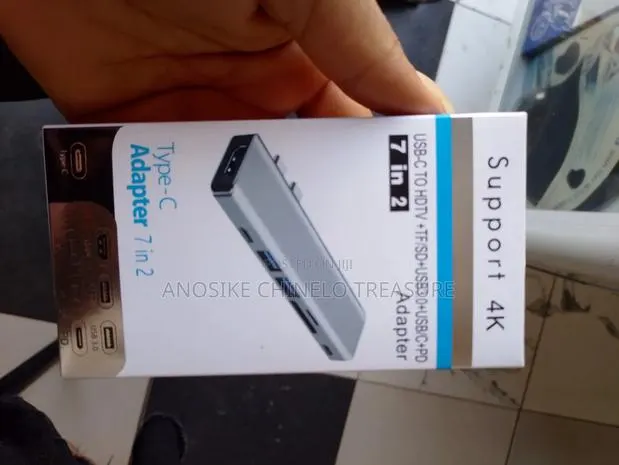Type-C 7-in-2 Adapter Hub | HDMI + USB 3.0 + SD/TF + PD · Photo 1