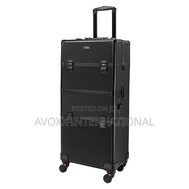 Omysalon MF-MCA201B Aluminum 2-in-1 Makeup Train Case Black · Photo 1