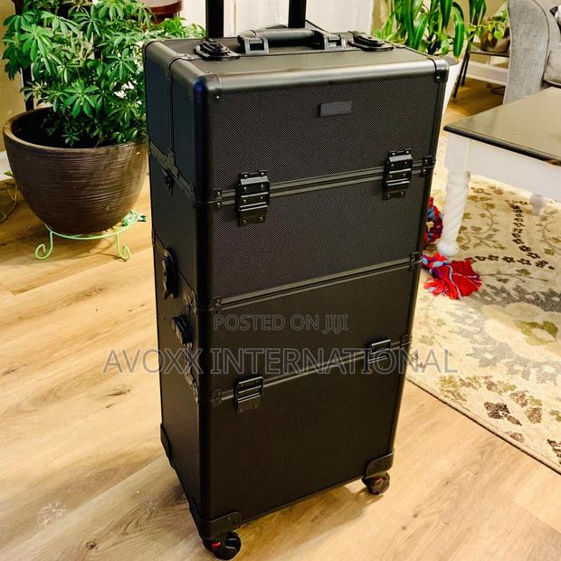 Omysalon MF-MCA201B Aluminum 2-in-1 Makeup Train Case Black · Photo 2