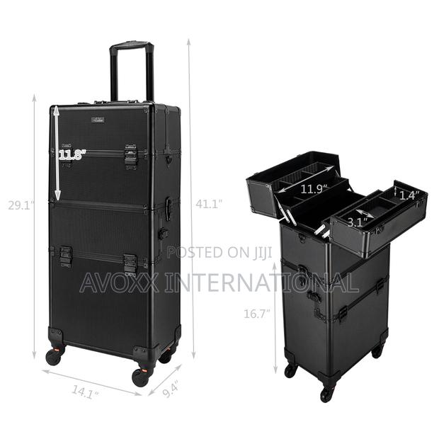 Omysalon MF-MCA201B Aluminum 2-in-1 Makeup Train Case Black · Photo 3