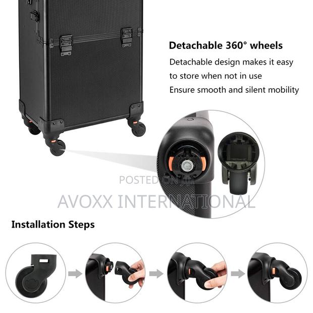Omysalon MF-MCA201B Aluminum 2-in-1 Makeup Train Case Black · Photo 6