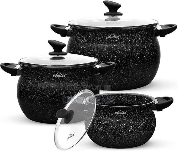 Homelux Saucepan Set With Glass Lid, Induction Pot Set . · Photo 1