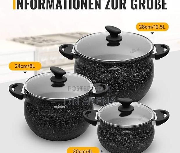 Homelux Saucepan Set With Glass Lid, Induction Pot Set . · Photo 2